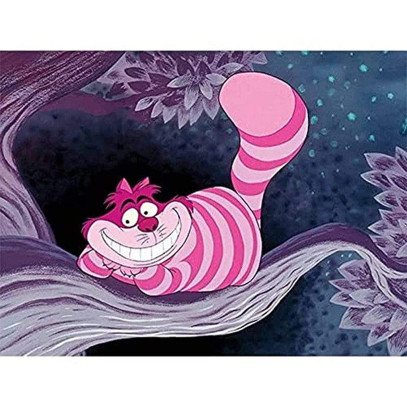 Disney WDC90761 Cheshire Cat 60x80cm Canvas Print, Multi-Colour