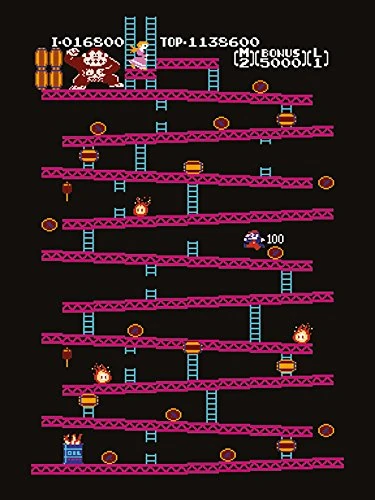 Donkey Kong "NES Canvas Print, Multi-Colour, 60 x 80 cm