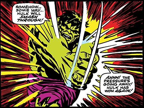Marvel Smash Through 60x80cm Canvas Print, Multi-Colour