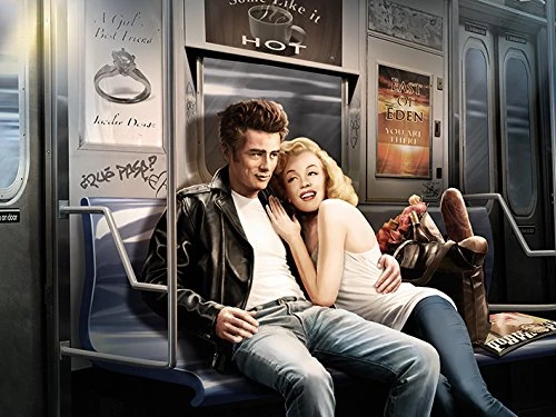 J.J. Brando Subway Ride Canvas Print, Multi-Colour, 60 x 80 cm