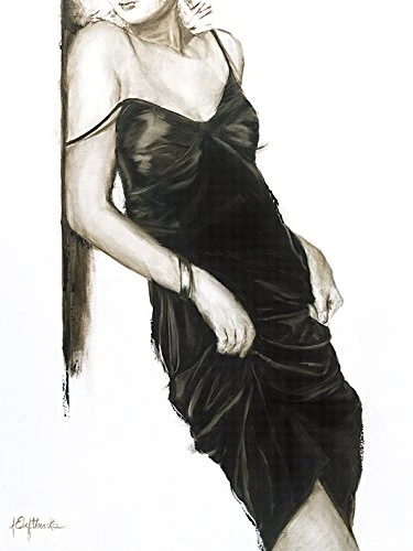 Janel Eleftherakis Little Black Dress I Canvas Print, Multi-Colour, 60 x 80 cm