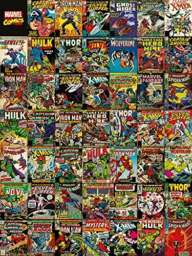 Marvel Comics Covers Canvas Print - 60 x 80 cm Multi-Colour