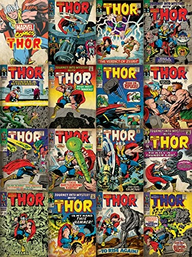 Pyramid International "Thor Covers Marvel Canvas Print, Multi-Colour, 60 x 80 x 1.3 cm