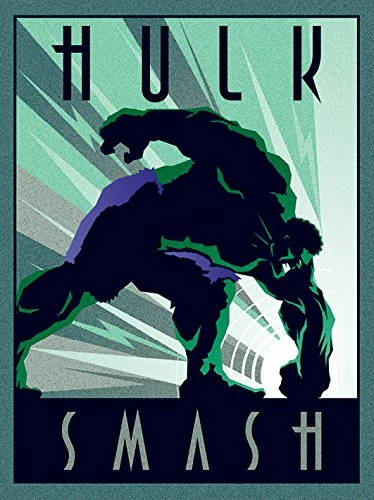 Marvel Deco "Hulk" Canvas Print, Cotton, Multi-Colour, 3.20 x 60.00 x 80.00 cm