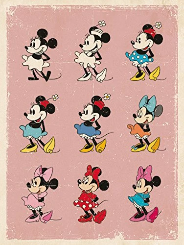 Disney Junior Minnie Mouse Evolution Canvas Print, Multi-Colour, 60 x 80 cm
