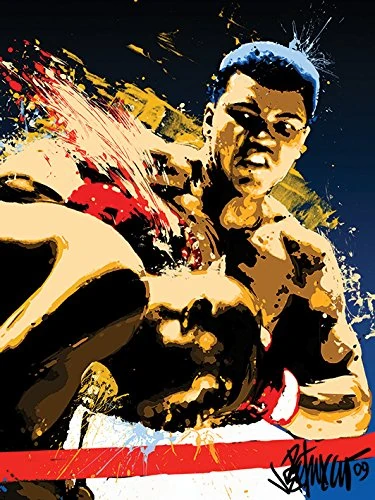 Muhammad Ali "Stung Petruccio Canvas Print, Multi-Colour, 60 x 80 cm