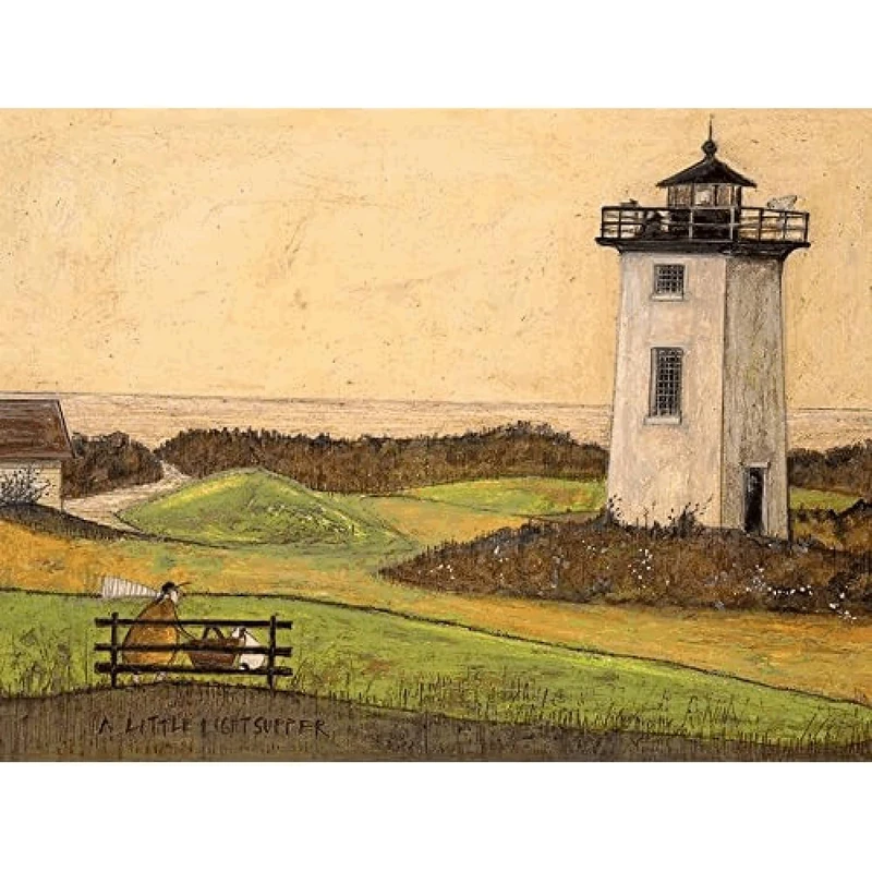 Sam Toft WDC90551 "A Little Light Supper" Canvas Print, Cotton, Multi-Colour, 3.20 x 60.00 x 80.00 cm