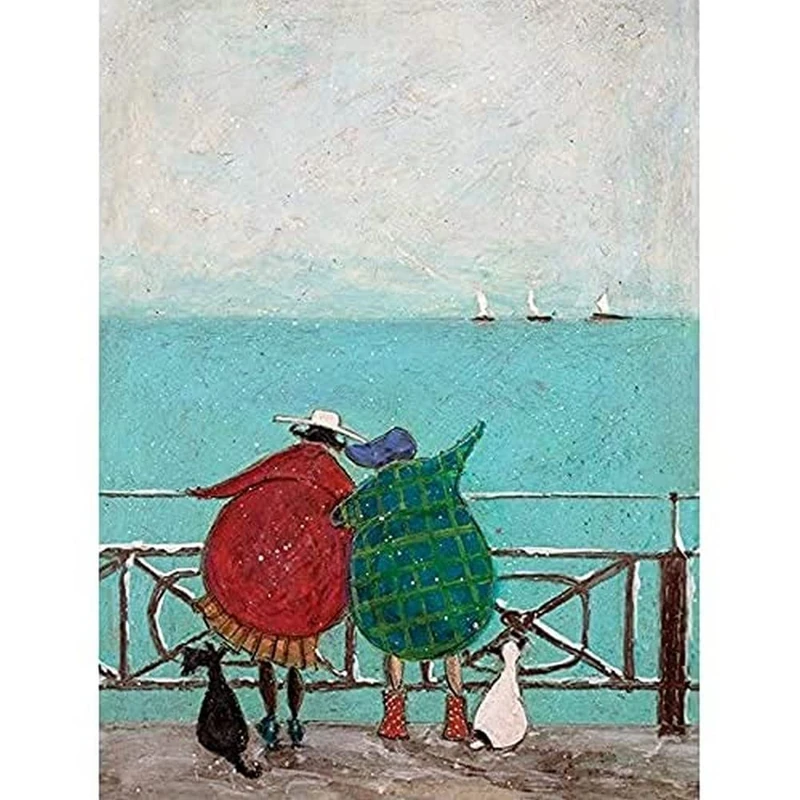 Sam Toft We Saw Three Ships Come Sailing By Canvas Print, Multi-Colour, 60 x 80 cm