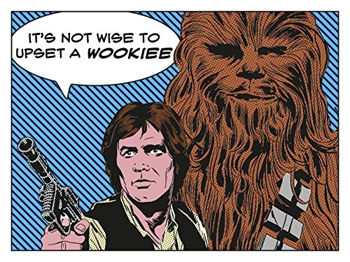 Star Wars "Its Not Wise To Upset A Wookiee Canvas Print, Multi-Colour, 60 x 80 cm - Image 1
