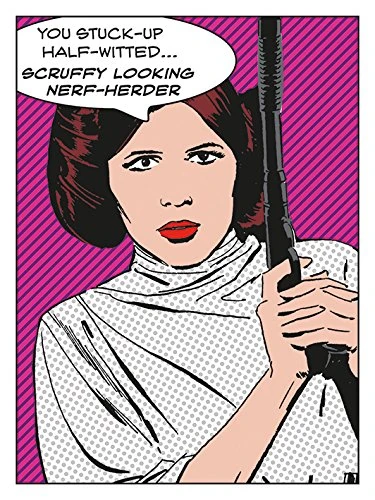 Star Wars "Scruffy Looking Nerf-Herder Canvas Print, Multi-Colour, 60 x 80 cm