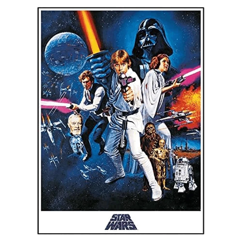 Star Wars Episode IV A New Hope One Sheet Canvas Print, Multi-Colour, 60 x 80 cm - Image 1