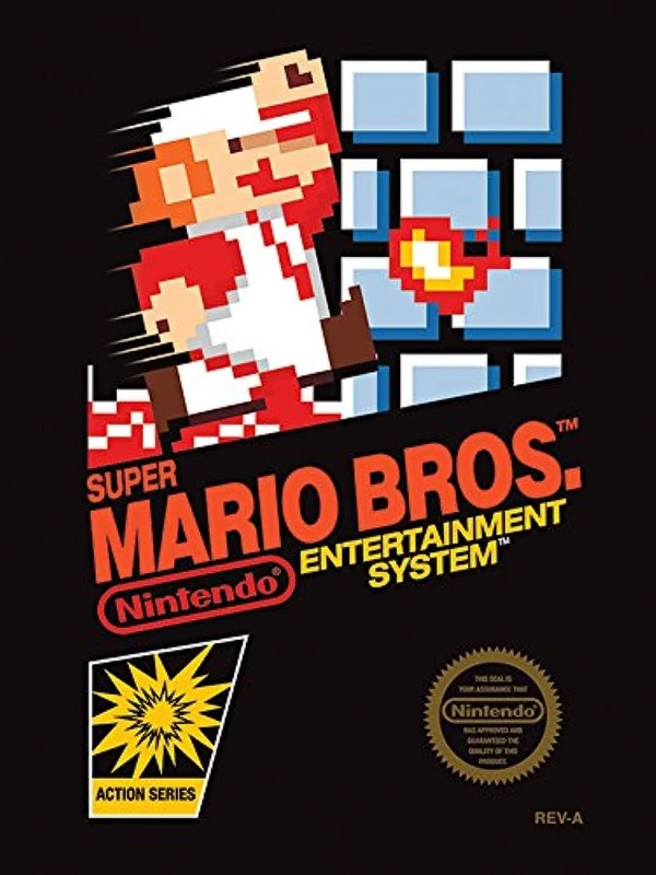 Super Mario Bros. "NES Cover Canvas Print, Multi-Colour, 60 x 80 cm