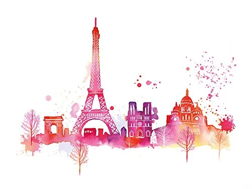 Summer Thornton "Paris Skyline Canvas Print, Multi-Colour, 60 x 80 cm