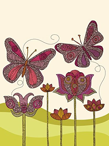 Valentina Ramos "Butterflies Canvas Print, Multi-Colour, 60 x 80 cm