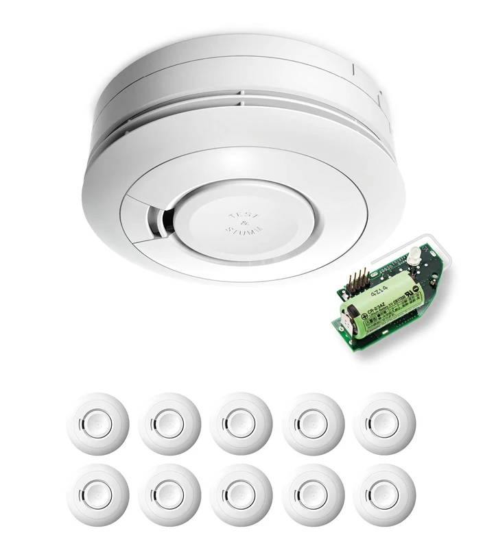 Ei Electronics Ei 650 RF 10 Year Wireless Smoke Detector (With Solid Built-In Lithium 3 V Battery, incl. Wireless Module With Solid Built-In Lithium Battery with 10 Year Life) White, Ei 650 RF