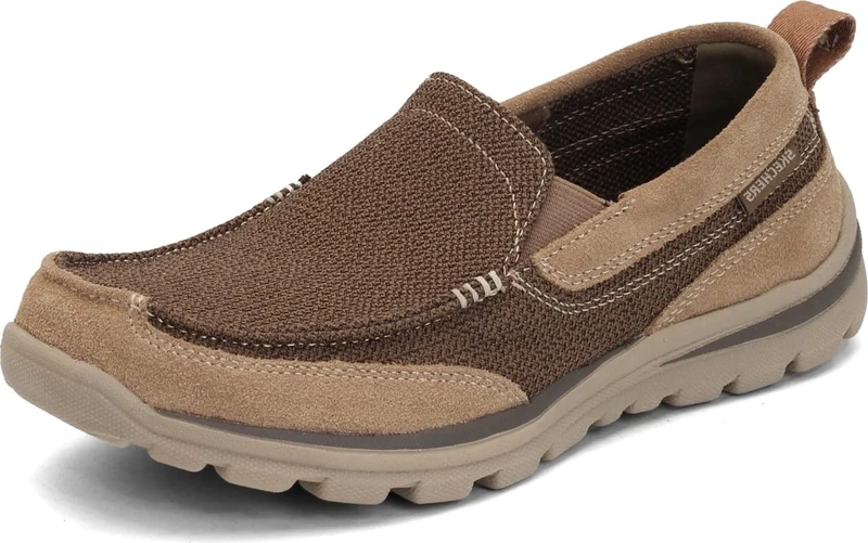 Skechers USA Men's Superior Milford Slip-On Loafer, Light Brown, 6.5 UK