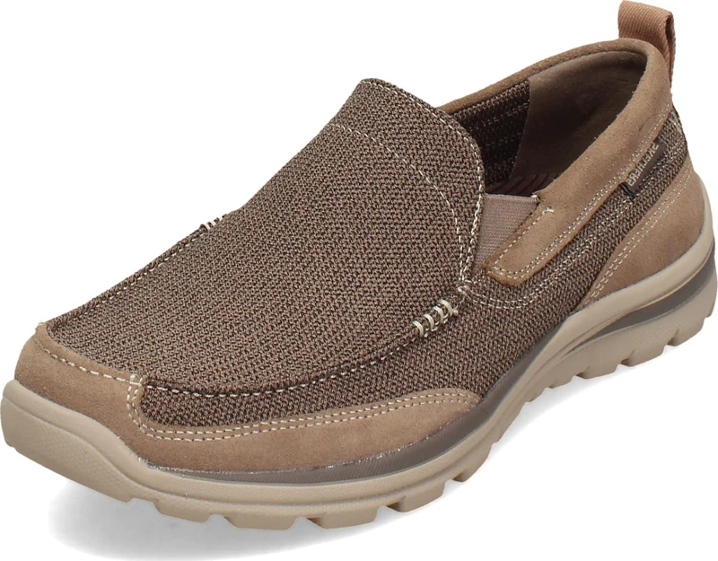 Skechers USA Men's Superior Milford Slip-On Loafer, Light Brown, 10.5 UK