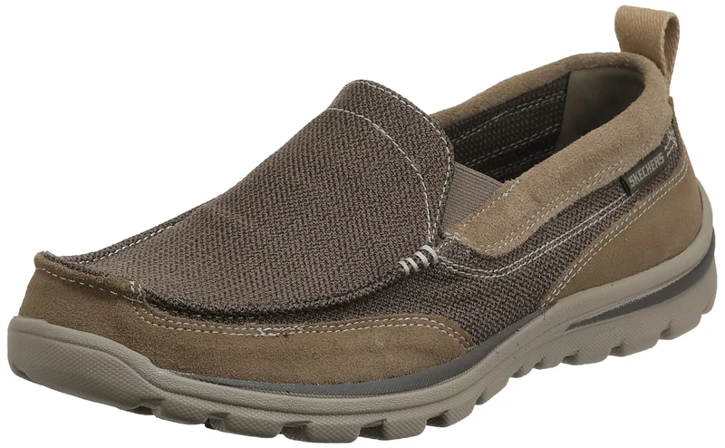 Skechers USA Men's Superior Milford Slip-On Loafer, Light Brown, 11 UK