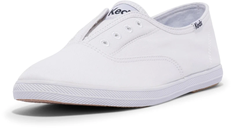 Keds Women's Chillax Slip On Sneaker, White, 3 UK