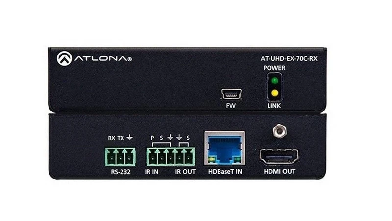 Atlona AT-UHD-EX-70C-RX HDBaseT Receiver, Max.70m - Image 1