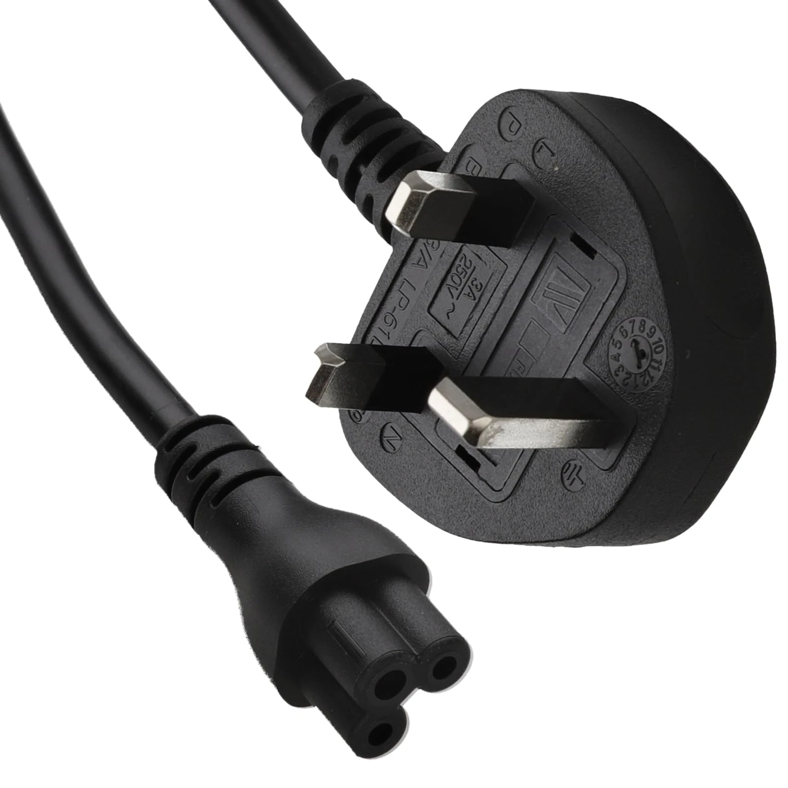 kenable Power Cord - UK Plug to C5 Clover Leaf CloverLeaf Lead 1m Cable [1 metres]