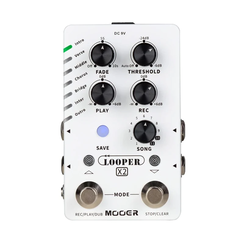 MOOER LOOPER X2 STEREO LOOPER PEDAL