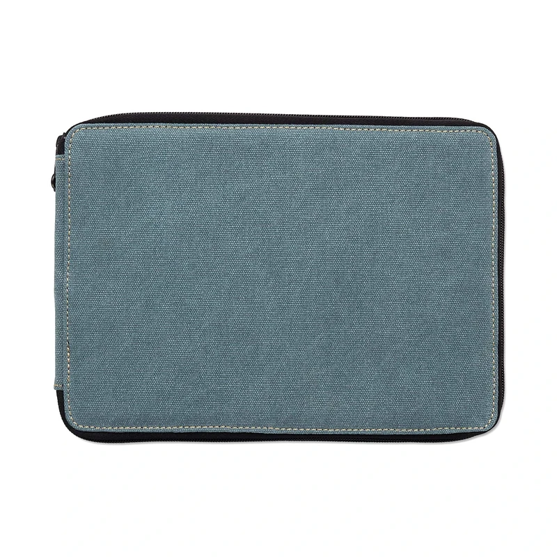 PENCIL CASE CANVAS STEEL BLUE
