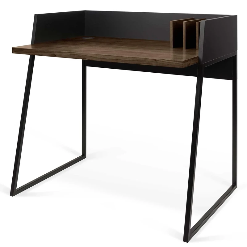 Symbiosis Volga Desk, Walnut and Black 90x60x88 cm