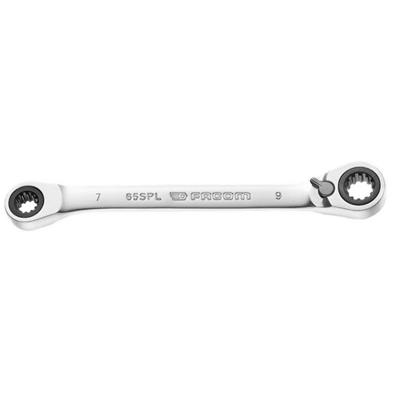 Facom 65.7 x 9spl Ratchet Wrench 15 gr Spline 7 x 9