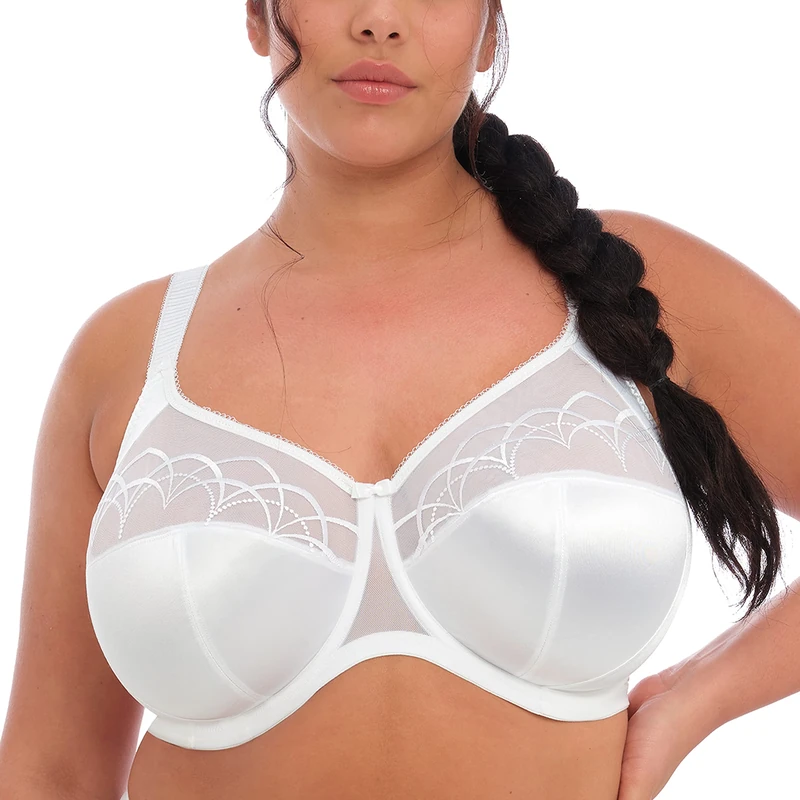 Elomi Women's Cate Underwire Full Cup Banded Bra Coverage,White,42F