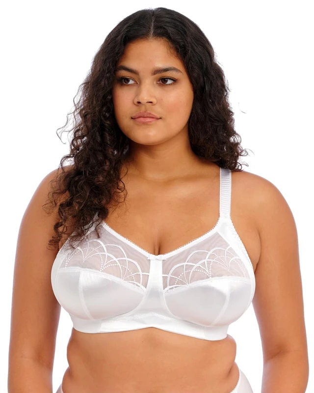Elomi Women's Cate Soft Cup Bra, Opaque, White, 38DD