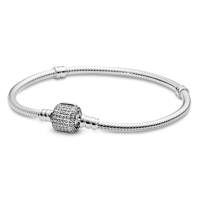 Pandora Icons Silver bracelet with clear cubic zirconia, 20