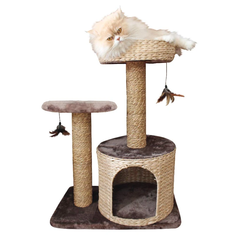 Croci C6020457 Natural Larix Cat Scratching Post 60 x 38 x 80.5 cm - Image 1