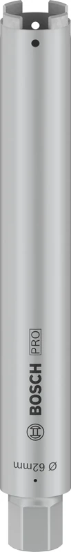 Bosch Accessories 2608601405 Diamond Dry Core Drill, 0 V, Silver, 62 x 400 mm