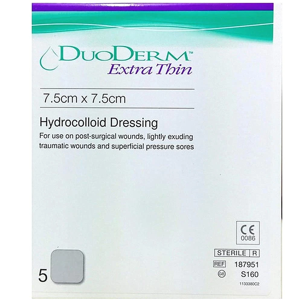 DuoDerm Extra Thin Hydrocolloid Dressings x5 | Waterproof | Reduces Friction