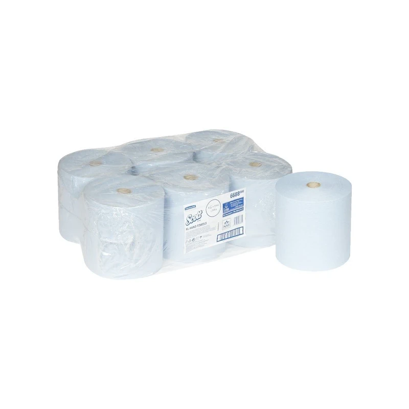 Scott XL, 6688, Rolled Hand Towels , 1 Ply, Blue, 6 rolls x 354 m