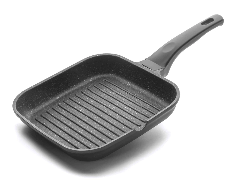 Lacor 24125 Eco-Stone Square Grill, 24 x 24 cm, Black