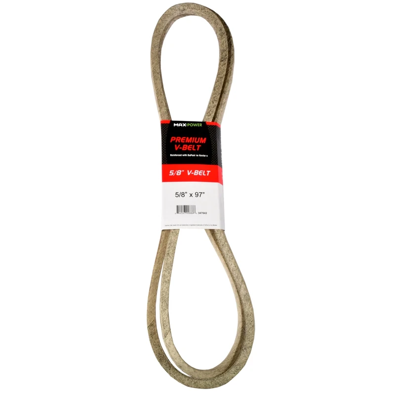 Maxpower 347642 Premium Belt Reinforced with Kevlar Fiber Cords, 5/8" x 97"
