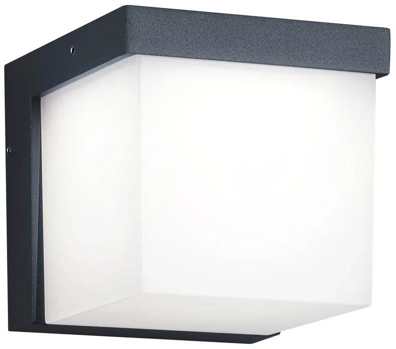 Trio Leuchten Yangtze Cast Aluminium LED Outdoor Wall Light, charcoal 3.5 wattsW - Image 1