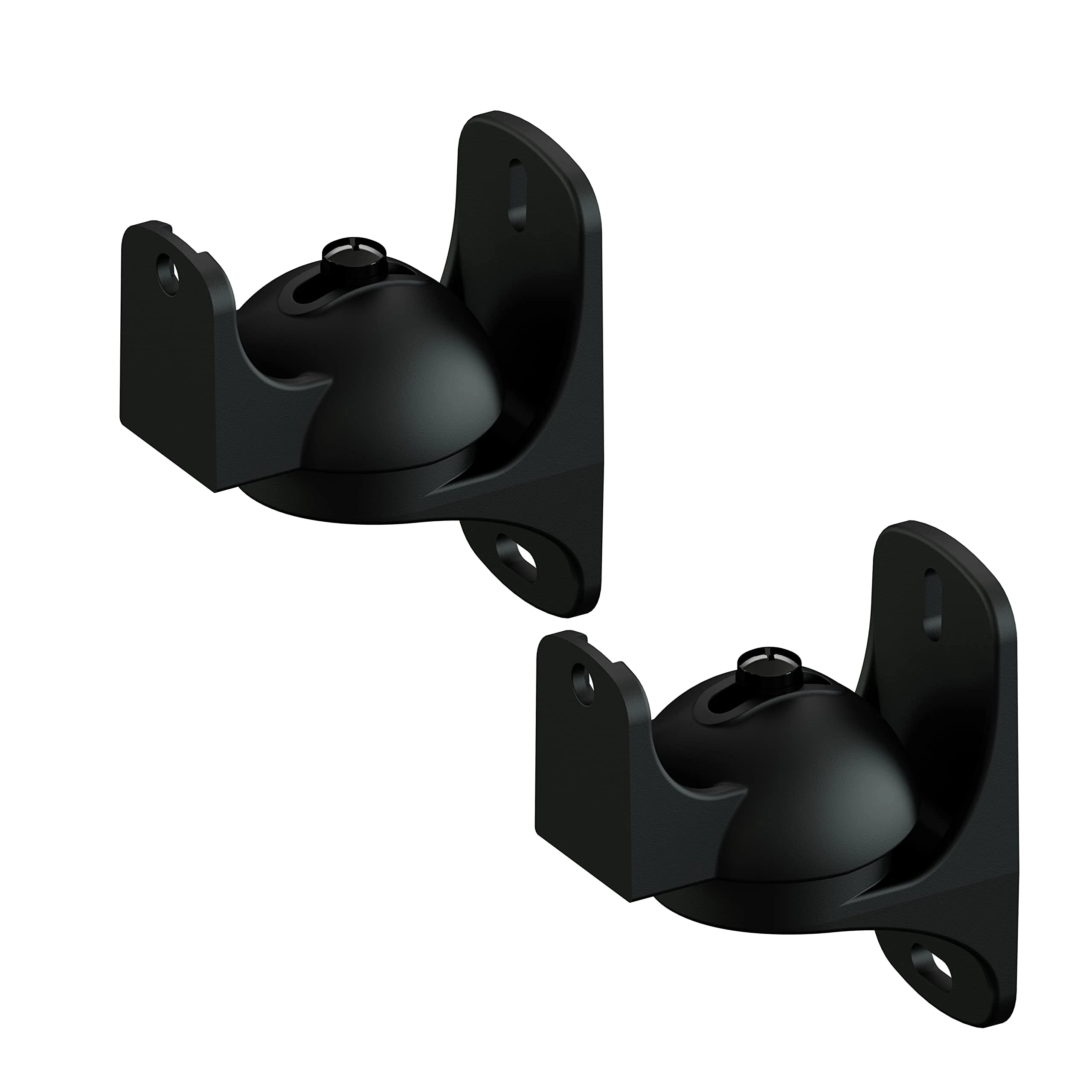 King Universal Tilt & Swivel Speaker Wall Mount Bracket, Pair, for Surround Sound Speakers, SONOS PLAY:1 compatible, Max. Speaker Weight 3.5kg for Home Cinema Sound Systems (Black)