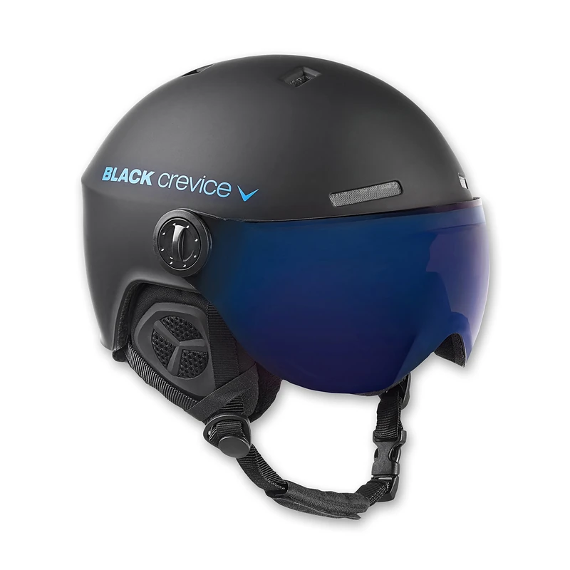 Black Crevice Gstaad Ski Helmet black Black/Blue Size:S/M