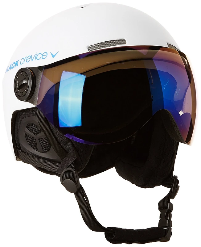 Black Crevice Gstaad Ski Helmet white White/Blue Size:S/M