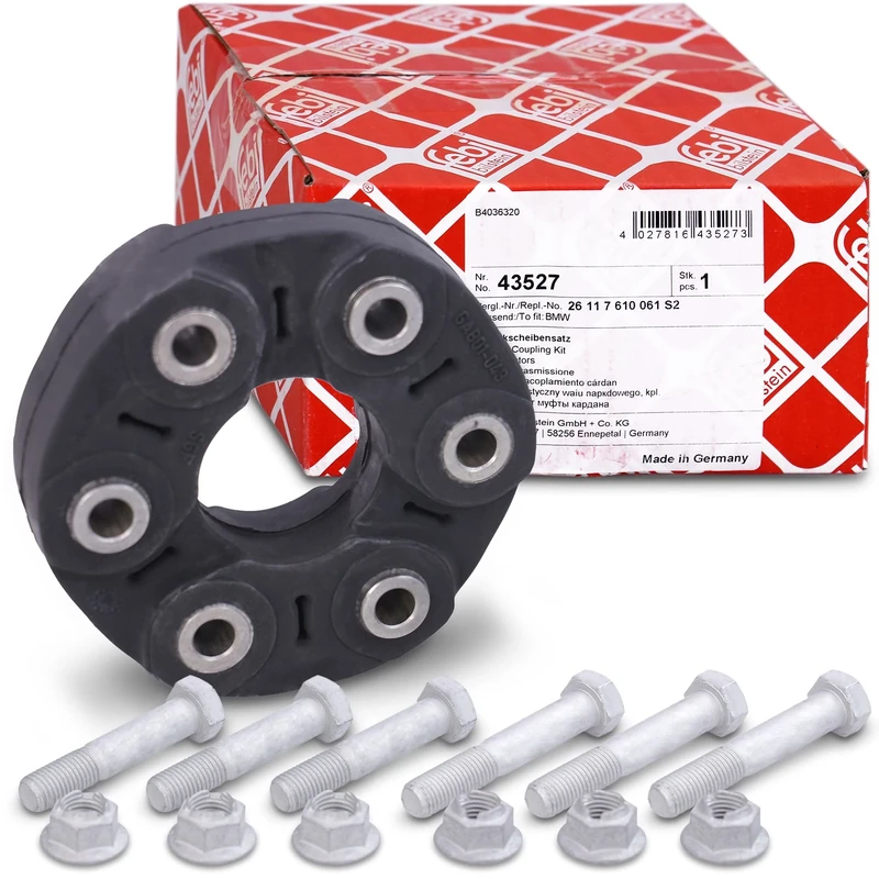 febi bilstein 43527 Flexible Coupling Kit for propshaft, pack of one