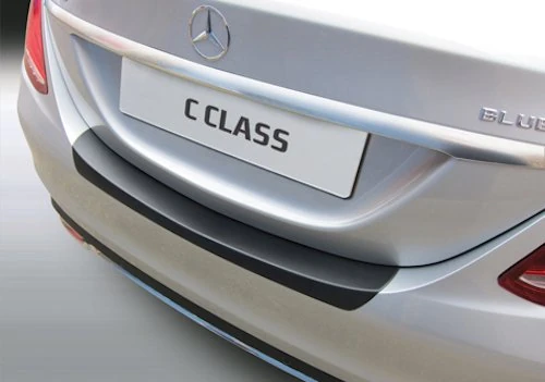 ABS Rear Bumper Protector Compatible with Mercedes C-Class W205 Saloon 3/2014-6/2021 Silver