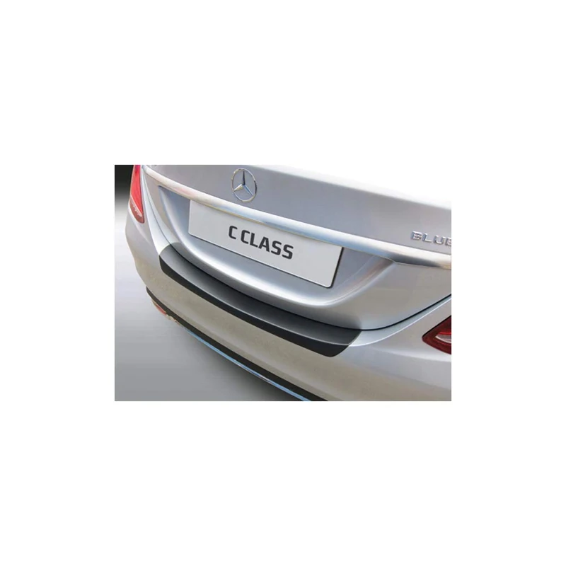 RGM ABS Rear Bumper Protector Compatible with Mercedes C-Class W205 Saloon 3/2014-6/2021 Black