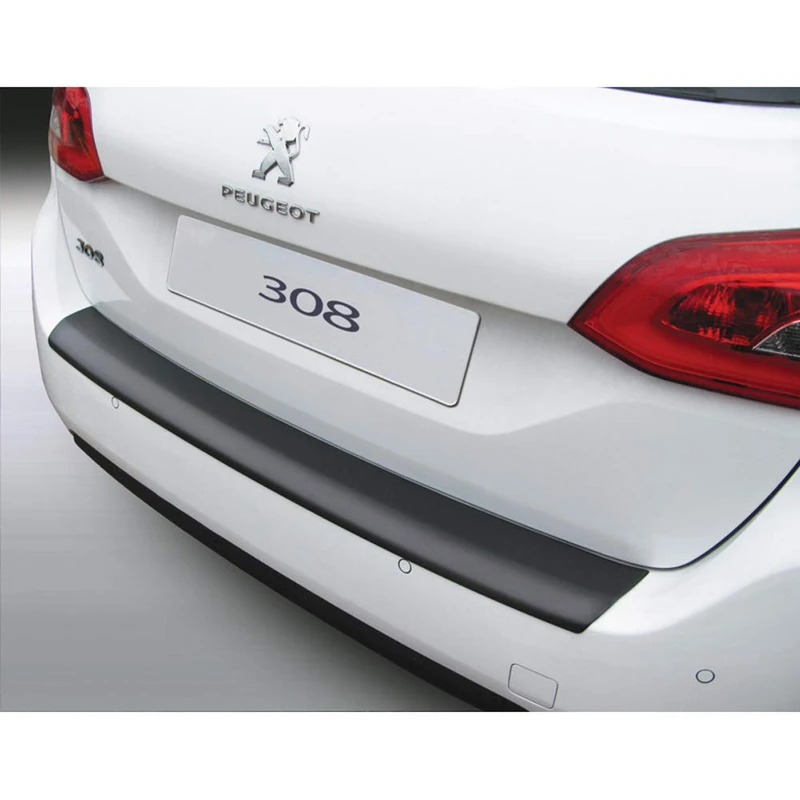 RGM ABS Rear Bumper Protector Compatible with Peugeot 308 SW 5/2014 - Black - Image 1