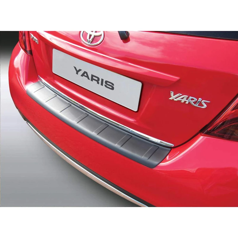 RGM ABS Rear Bumper Protector Compatible with Toyota Yaris 3/5 Door 2014-2017 'Ribbed' Black