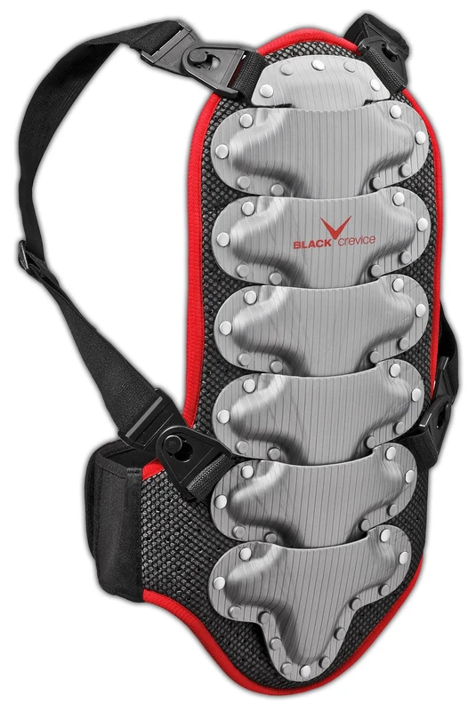 Black Crevice Back Protector Unisex Child, unisex_child, BCR035572-BR-140, Black/Red/Silver, 10 Years (140 cm)