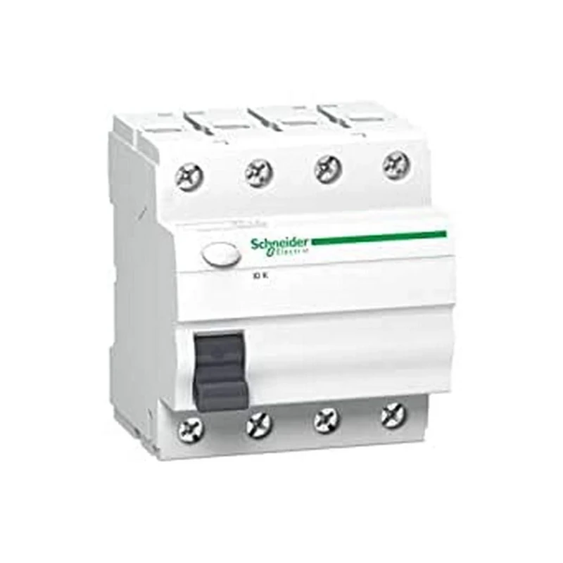 Schneider Electric A9Z05463 ID K, Differential Switch, Class AC, 4P, 63A, 30mA, 68mm x 72mm x 81mm, White