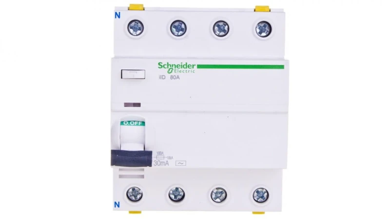 Schneider Electric Residual Current Circuit Breaker 4p 80A 30mA Type AC A9Z11480
